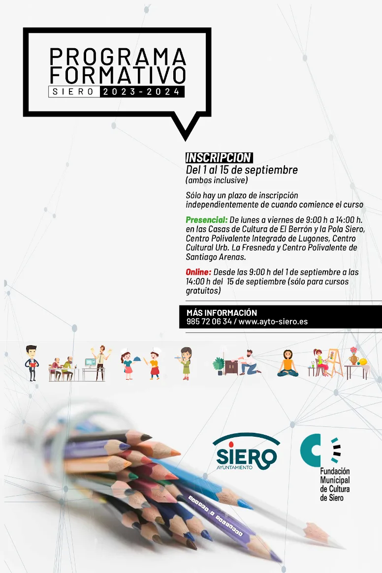 Cartel del Programa Formativo 2023-2024 - Siero