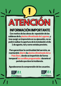 Retraso en la apertura de la piscina climatizada de Lugones
