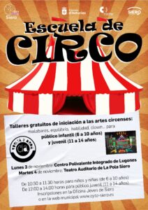 Taller de circo para niños y jóvenes en La Pola Siero y Lugones