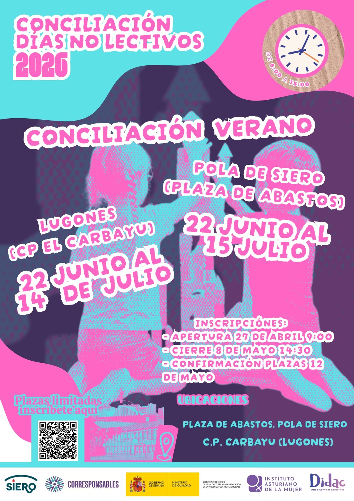 El Ayuntamiento de Siero abre el plazo de inscripción para las actividades organizadas dentro del Plan Corresponsables