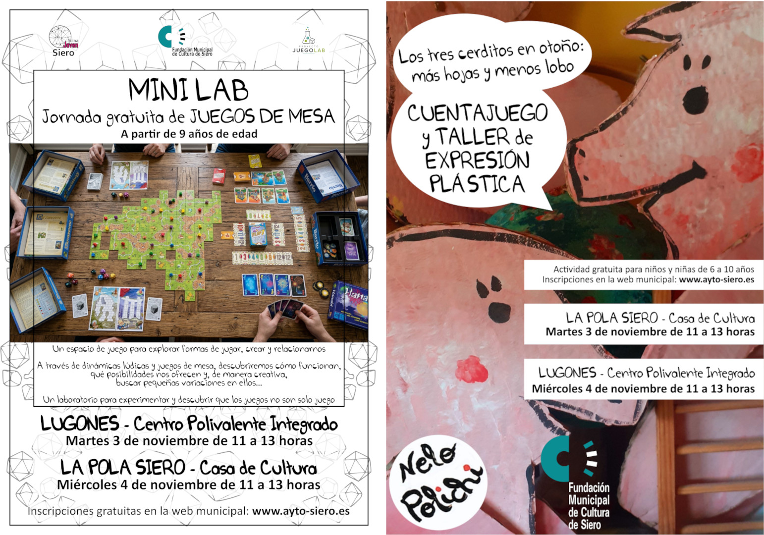 Talleres de la Oficina Joven en noviembre: sesiones de juegos de mesa y cuentajuegos-taller