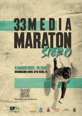 Cartel de la 33 media maratón en siero